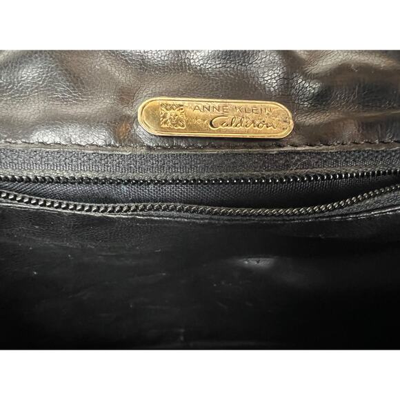 Anne Klein Navy blue vintage purse handbag 80s Calderon Retro - Picture 10 of 12